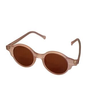 Zerezes Sunglass Round Translucent Light Pink With Case - Farm X Zerezes Collab